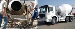 concreto de caminhão betoneira